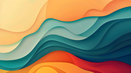 Obraz premium abstract wave shapes abstract background. Generative AI.