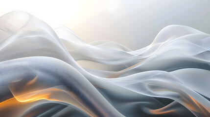 Obraz premium abstract wave shapes abstract background. Generative AI.