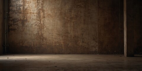 Retro-style brown concrete backdrop with natural wear and tear.