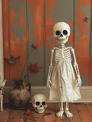 Halloween skull background