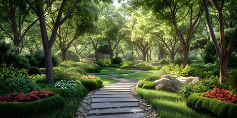 Obraz premium The path in the park