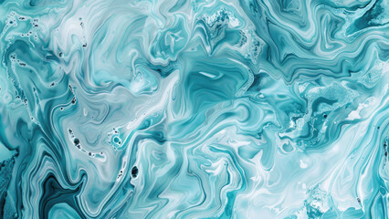 Ethereal Aquatic Marble: Turquoise and Teal Swirls of Fluid Elegance