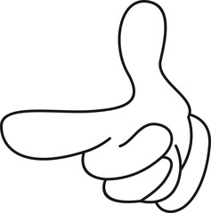 Cartoon Hand Character Element