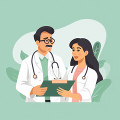 young Male and Female doctors standing confidently
