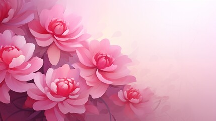 Beautiful Pink Blossoms with Soft Pastel Background