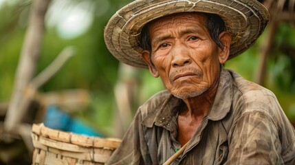 Fototapeta premium The existence of a rural laborer