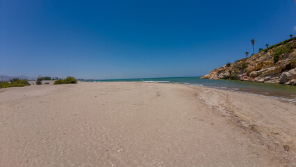 Photography of a beach in Oman Muscat during spring day