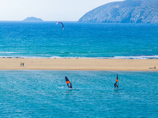 Windsufing at Prasonisi Beach, Rhodes Greece