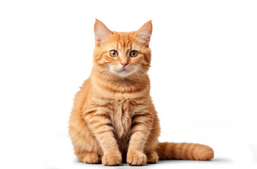 ginger cat isolated on transparent background, png file