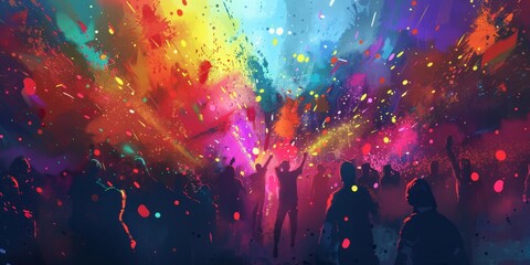 Abstract painting. Colorful texture background.