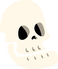 Simple Skull Cartoon Illustration