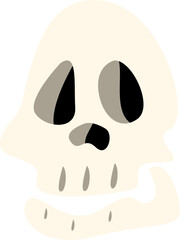 Simple Skull Cartoon Illustration