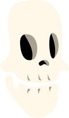 Simple Skull Cartoon Illustration