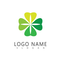 Clover logo vector template nature and symbol