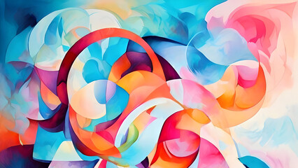 vibrant color mix background abstract wallpaper. This design features a dynamic blend of colorful paint strokes and splashes, creating a captivating and modern visual effect.