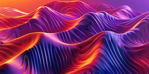 Obraz premium Colorful abstract wave flow. Curves and waves abstract banner design. Elegant wavy background. Multicolored holographic iridescent neon curved in motion. Element for backgrounds, wallpapers and covers