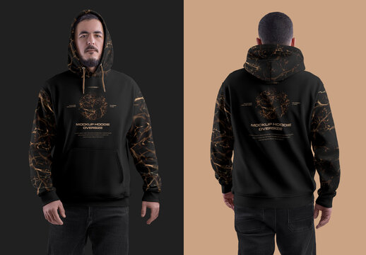 2 Mockup Oversize Hoodie Front And Back
