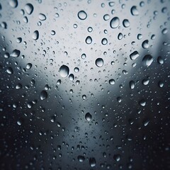 water drops on glass