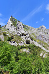 Mount Untzillatx or Untzillaitz and Atxarte climbing school. Urk