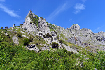 Mount Untzillatx or Untzillaitz and Atxarte climbing school. Urk