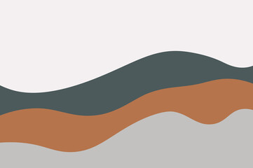 Soft orange green gray abstract irregular color blocks