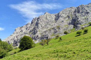 Alluitz mountain (1034 m) in the Urkiola Natural Park. Basque Co