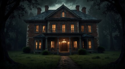 Obraz premium A mystery centered around a house with secret rooms, each holding clues to a long-forgotten family secret ai_generated