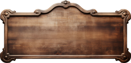 Wooden sign board vintage retro transparent background
