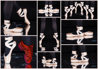 Ballett, Beine einer Ballerina als Collage