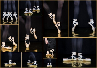 Ballett, Beine einer Ballerina als Collage