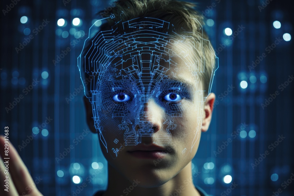 Poster a biometric facial recognition system for security