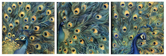 Pattern with peacock