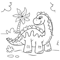 coloring page illustration for children's education