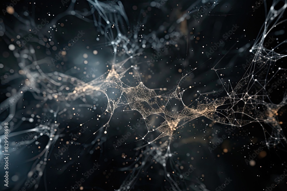 Leinwandbilder a blue and orange background with a blurry image of a star, a chaotic brownian motion background ill