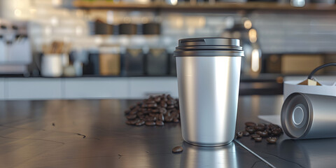 Coffee mug mockup isolated on background,  Mockup of a white coffee cup.

