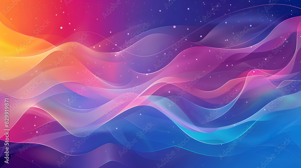 Poster colorful gradient vector background gradient background. generative ai.