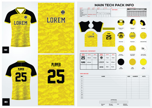 jersey design with techpack and pattern