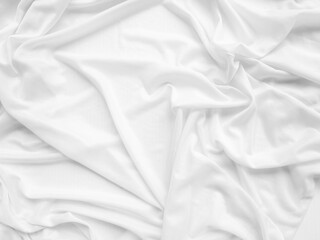 Obraz premium Fabric White Cloth Cotton Background Sheet Silk Material Texture Satin Pattern Fashion Abstract Shape Space natural Beautiful Textile Luxury Ripples Wallpaper Smooth Vintage Canvas Ecology Wall.