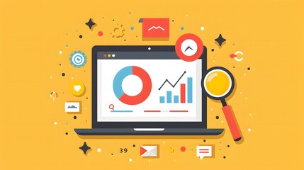 Laptop screen with a search bar, representing SEO practices and online optimization