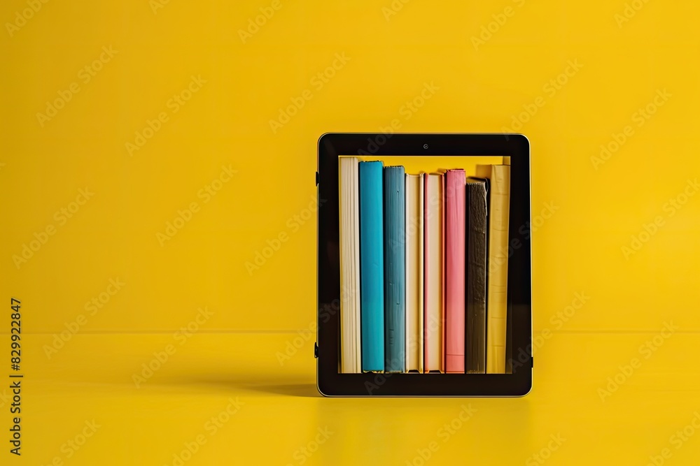 Aufkleber a tablet computer sitting on top of a red surface, a minimalist representation of the four questions