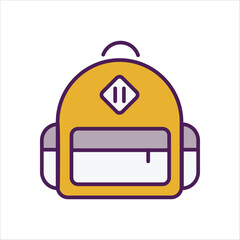 Obraz premium Backpack vector icon