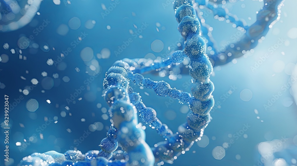Aufkleber the dna helix is rendered in the style of modern 3d computer graphics with photorealistic lighting a