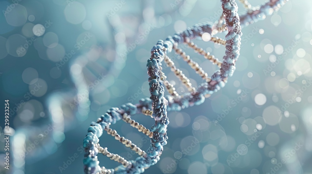 Aufkleber the dna helix is rendered in the style of modern 3d computer graphics with photorealistic lighting a