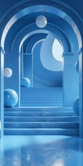 Geometric Archway and Corridor