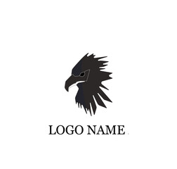 Logo eagle brand vektor animal in color gray 