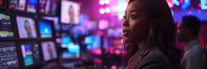 Studio, lighting, filming that requires space, backdrops. The director behind the scenes has a large photography studio for advertising shoots.	