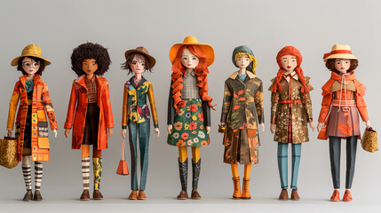 Fototapeta premium paper doll