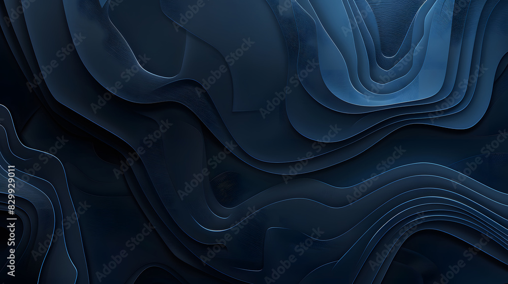 Aufkleber dark blue background with abstract graphic elements for presentation. generative ai.
