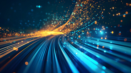 Data connection speed lines technology abstract background. Generative AI.