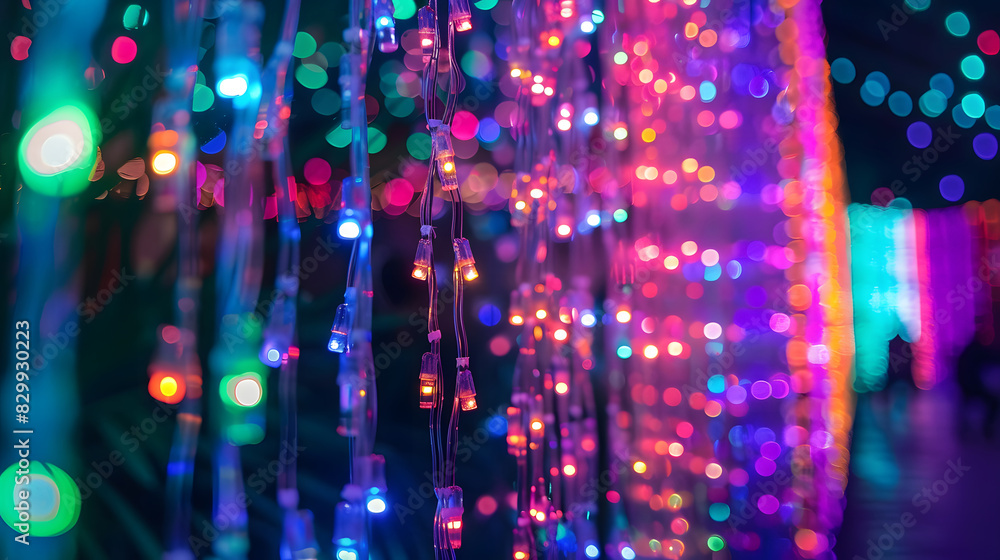 Poster design with colorful lights. generative ai.